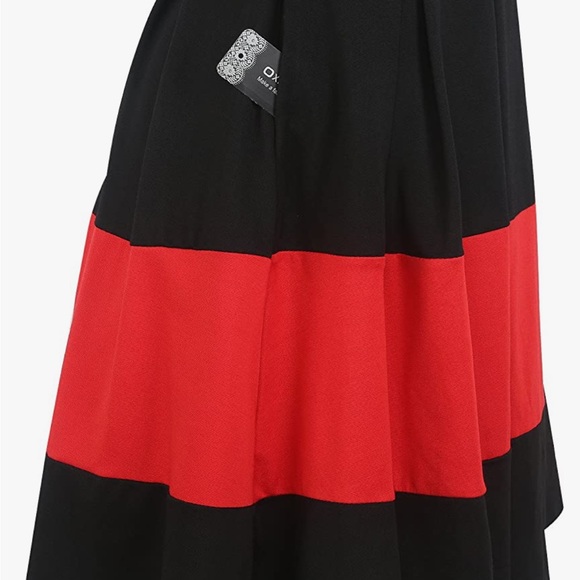 oxiuly Women's Vintage Half Sleeve Dress with Pockets - Picture 3 of 3